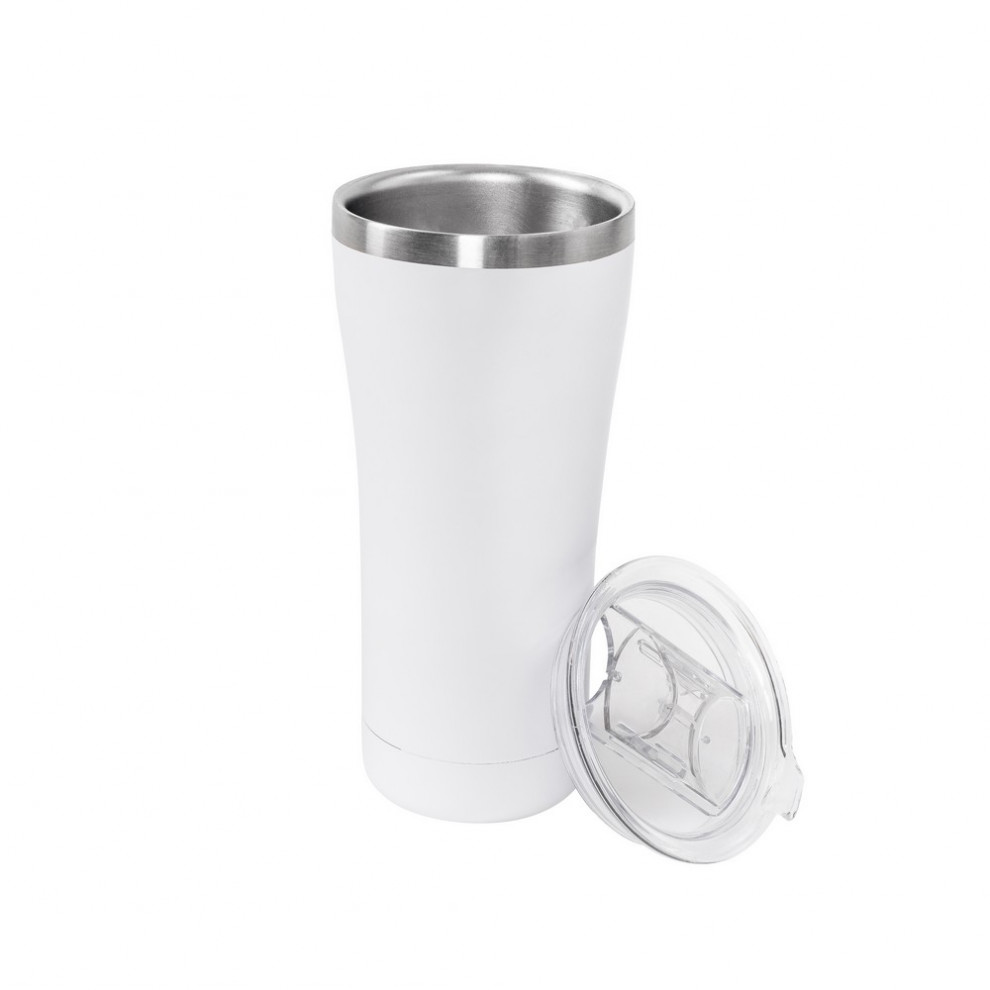 Biały kubek termiczny 600ml, możliwość własnego nadruku