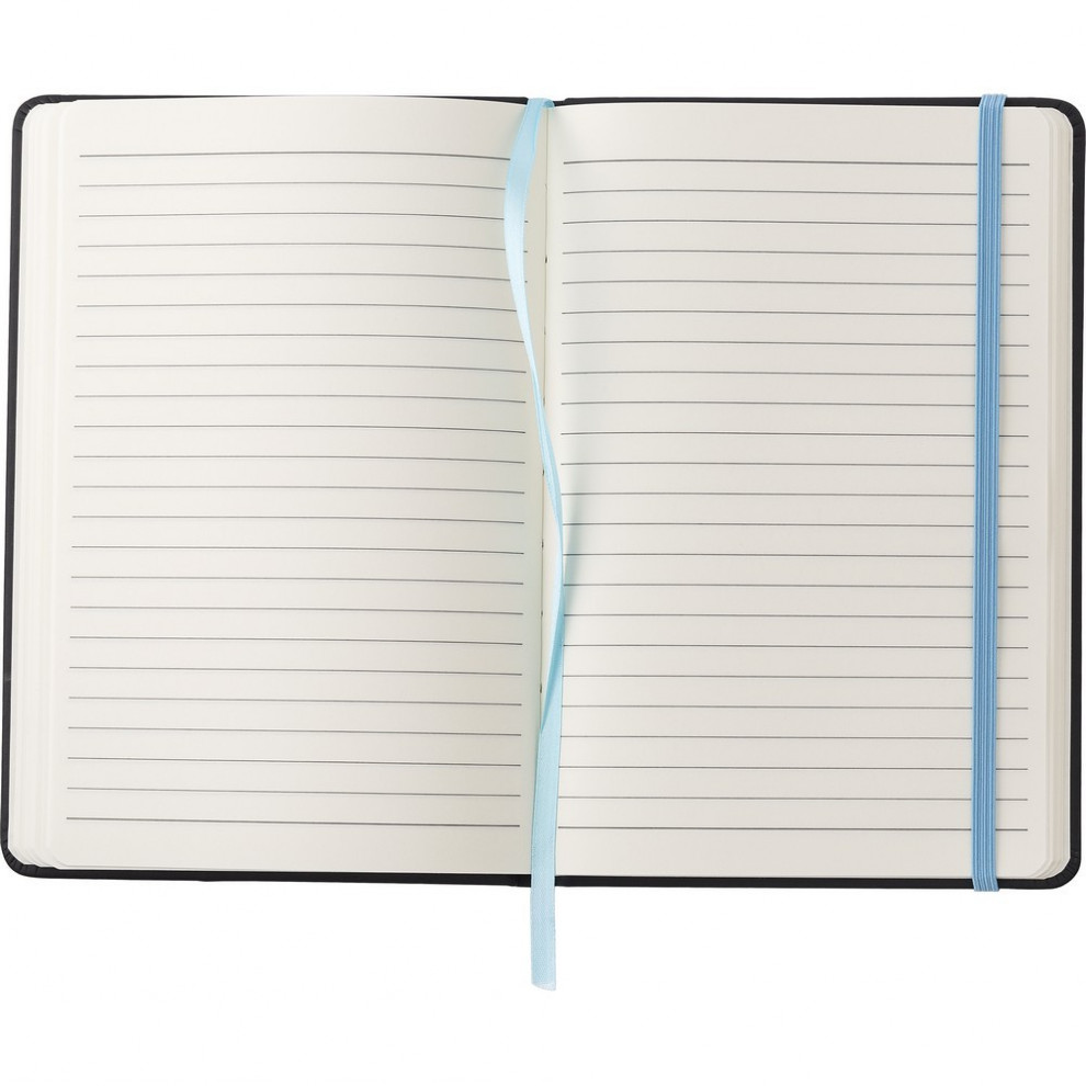 Reklamowy notes z niebieską tasiemką